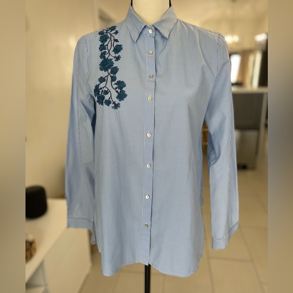 Apology London button down shirt, chest embroidery, women, size M